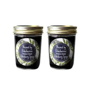 Blessed by Elderberries double pack 8oz premium elderberry syrup Natural Beverage