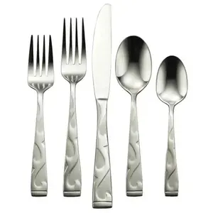 Oneida Tuscany 20-Piece Flatware Set – Embossed Stainless Steel Service for 4