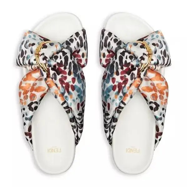 Fendi Feel Satin Slides - 38