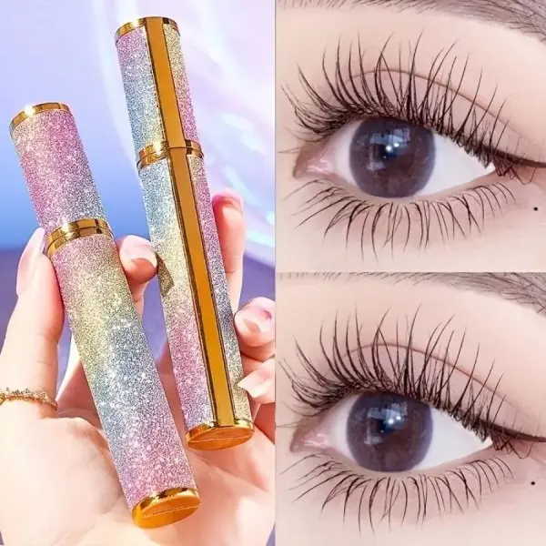 Glittery Eyelash Curler with Gold Accents for Enhanced Lashes and Dramatic Eye Makeup Purple