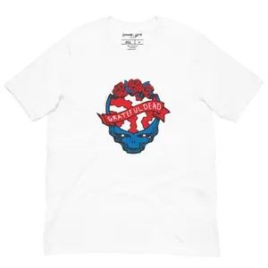 Grateful Dead | T-Shirt | Stealie Roses White