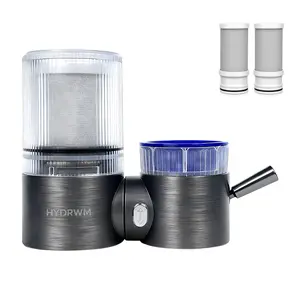 Purifier Set：one device and two filters.HYDRWM Kitchen&Bathroom Faucet Water Purifier for Sink with 360° Rotating Design Activated Carbon Filter Prevents Bacteria Chlorine Sediment Rust Heavy Metals Softens Water NFS & FDA Certified