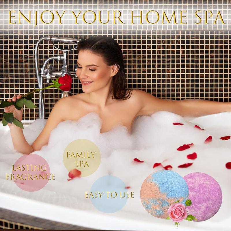 Bath Bombs for Women Gift Set, 15 Pcs Handmade Bubble Bathbombs, Shea & Coco Butter Dry Skin Moisturize, SPA Relaxing Gifts for Women & Men, Her, Girls, Wife, Birthday