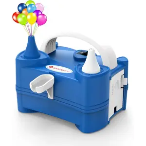 Electric Air Balloon Pump Portable Dual Nozzle 110V 600W Electric Balloon Blower Pump/Electric Balloon Inflator for Party Decoration