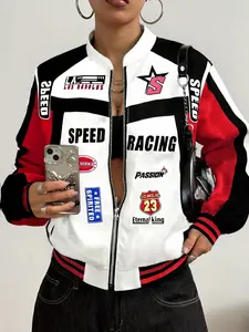 Unisex Racing Jacket Coat Fitted, Fall Winter Fashion, Perfect for Parties or Daily Home Wear, Stylish Men's & Women's Outerwear