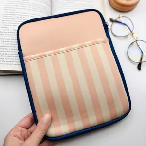 Peach & Pink with Navy Colorblock Sleeve for e-reader, kindle, books, iPad, planner, and more