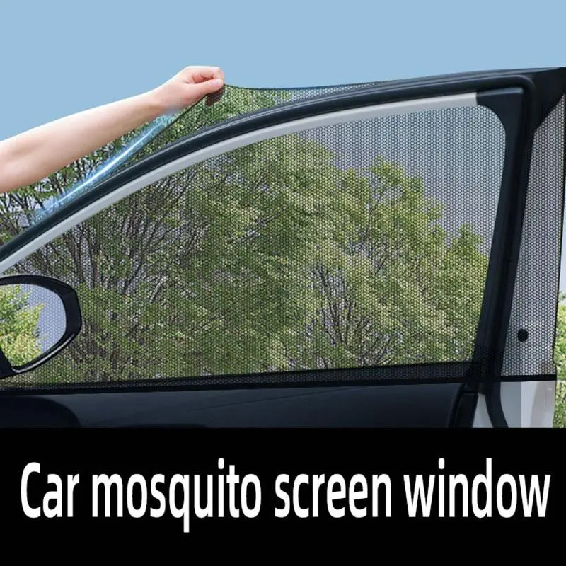 Car Mosquito Screen Window, Mosquito Prevention & Sun Protections Car Window Mesh, Practical & Convenient Car Sunshade for Summer Daily Use