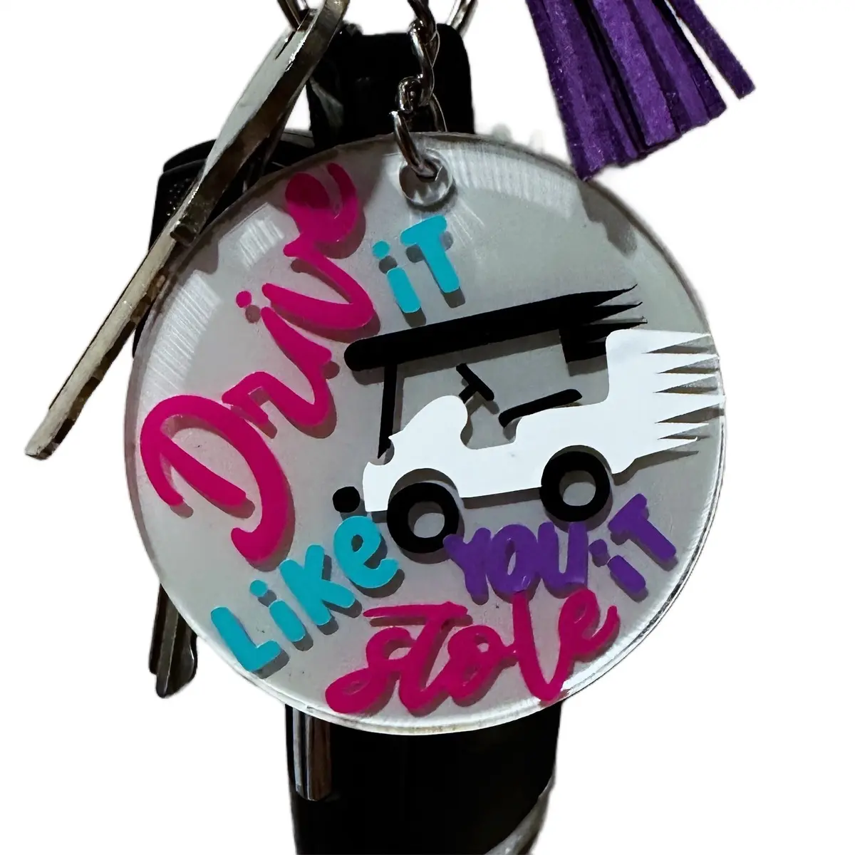 Acrylic Golf Cart Key Chain