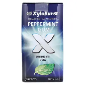 Xyloburst Xylitol Gum, Peppermint, 24 Pieces, 1.27 oz (36 g)
