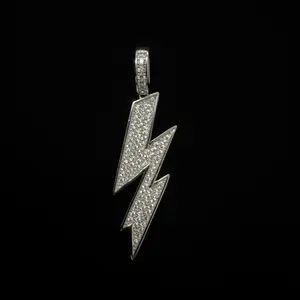 925 silver lightning bolt pendant