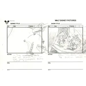 Chip n Dale Rescue Rangers Original Production Animation Storyboard Walt Disney FIRST EPISODE 1988 A47