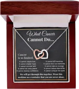 Cancer Gifts For Women Necklace, Thoughtful Comfort Jewelry for Chemo Patients, Breast Cancer Survivor Pendant with Message Card and Gift Box for Support and Strength