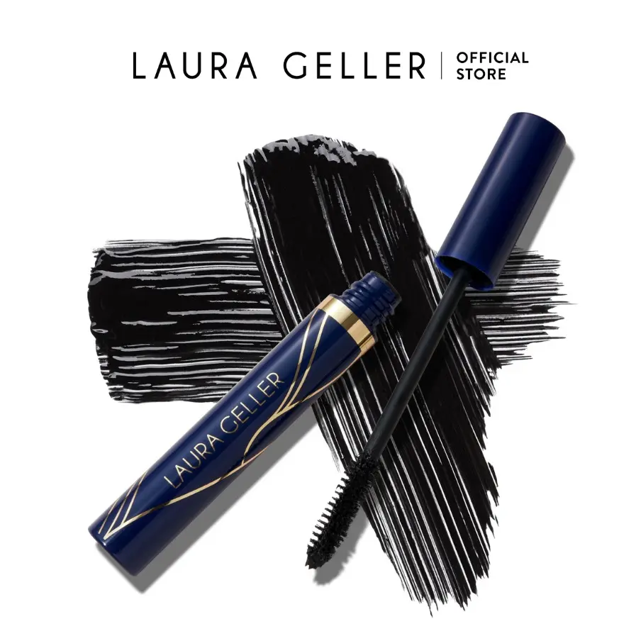 Laura Geller Always There Waterproof Mascara, Pigment Cosmetic, Black and Gold Design Laura Geller Always There Waterproof Mascara, Pigment Cosmetic, Black and Gold Design