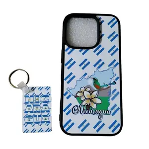 Nicaragua 505 Funda para Celular con Diseño Único "Mapa con Guardabarranco y Flor Sacuanjoche" Incluye Llavero a Juego con Diseño de Nicaragua