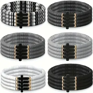 24Pcs Stylish Cross Beads Polymer Clay Bracelets - Ideal Christian Gifts for Teenager And Teenager, Suitable for Everyday Use, Holiday Gatherings, Presenting, And Festive Events, For Teenager, For Teenager