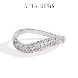 VVS1 Color Synthetic Moissanite s925 Sterling Silver Ring for Women and Girls Birthday Gift Daily Wear Party Fashion Jewelry R210