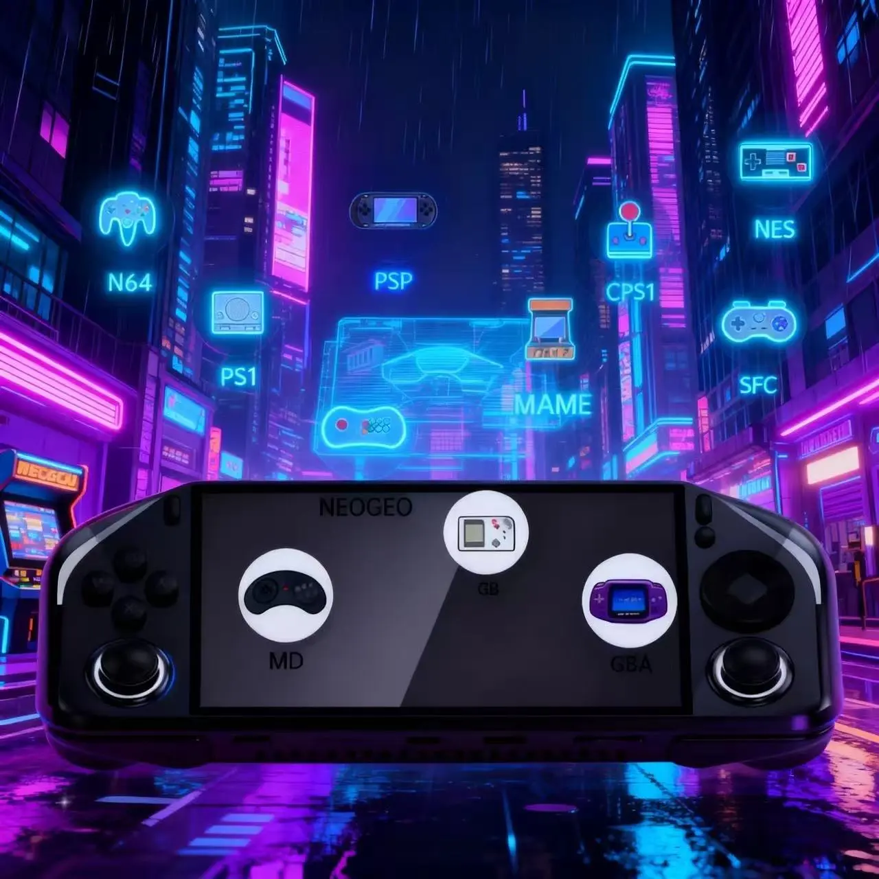 E6 Handheld Game Console with HD IPS Screen, 10+ Classic Emulators, Supports TF Card 64GB, Portable Gaming Device for Adults