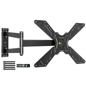 FORGING MOUNT Corner TV Wall Mount Full Motion for 32-75 Inch TVs with 33" Extension Articulating Arm Swivel Tilt Max VESA 600x400mm Holds up to 110 lbs Space-Saving Design Compact Furniture Full Motion TV Wall Mount 75 inch tv