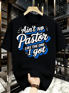 Men’s Church Humor "My Pastor is the Best" Casual Short Sleeve Shirt