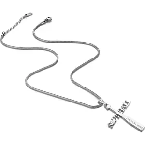 Softball Cross Pendant Necklace - 316L Stainless Steel I CAN DO  THINGS STRENGTH  Verse Necklace for Men Women