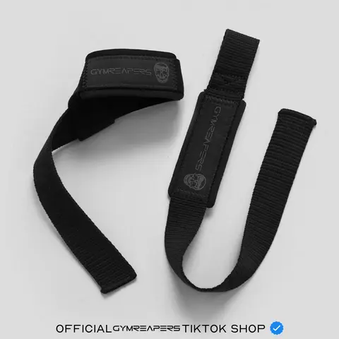 Gymreapers Lifting Straps for Weightlifting Bodybuilding Powerlifting & Strength Training - Premium Padded Neoprene Deadlift Straps with 18" Cotton for Pull-ups Rows Shrugs Heavy Lifts & Gym Workouts - Grip Support & Wrist Protection Set of 2