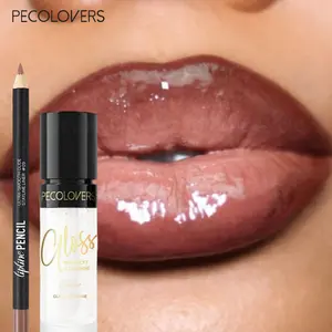 2pcs/set Lipliner + Moisturizing Lip Glaze,Long-lasting Without Smudging, Nude  Color Scheme, Versatile for Daily Use, Matte & Glossy Finish, Suitable for Beginners, Perfect Holiday Gift, Lipgloss