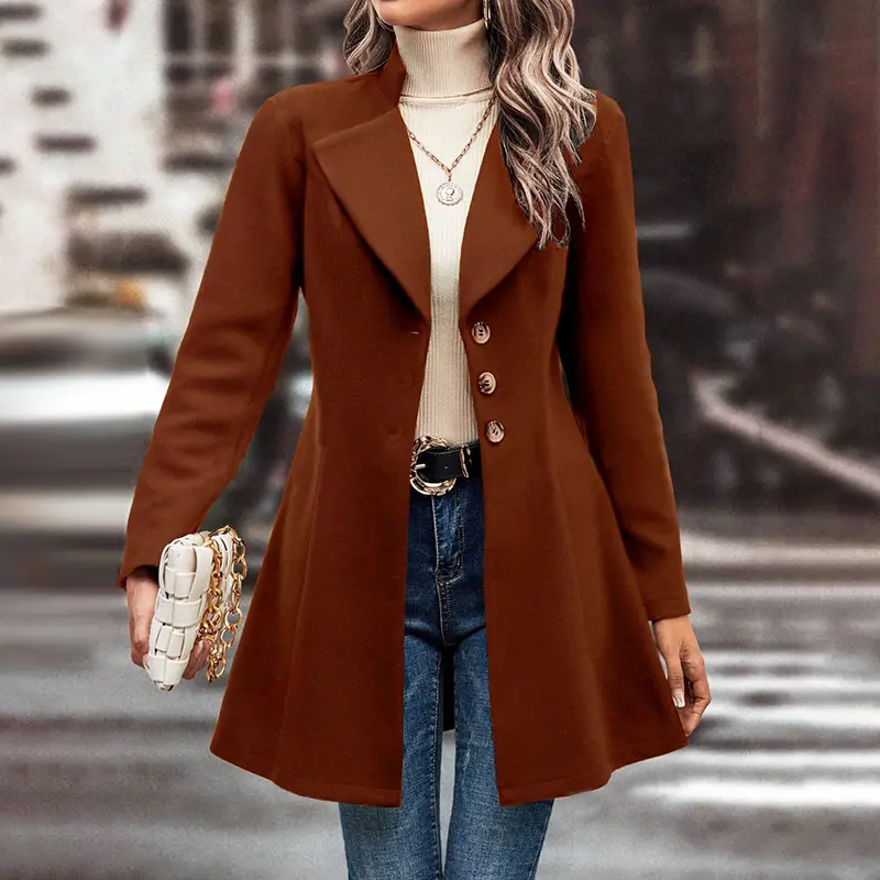 Women's winter coat,Pea coat women,Long overcoat women,Single breasted coat # Fyp. # viral # foryou # tiktokmademebuyit. # makeup # foodtok # homegoods # trendingvideo. # obsessed. # economy
