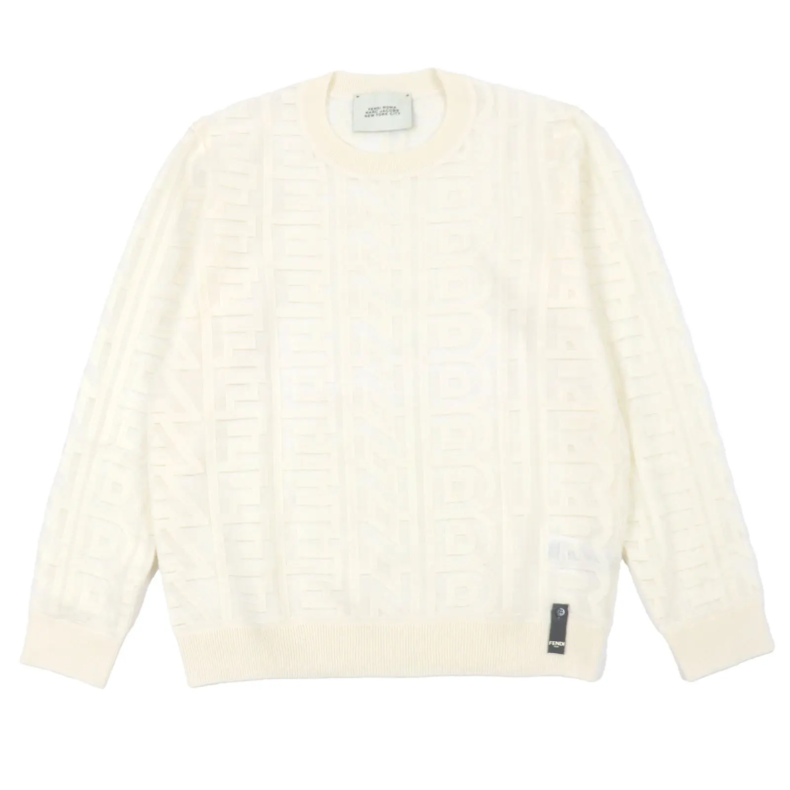 Pre-owned FENDI Others Small Leather Goods Fendi×Marc Jacobs FZX131 Wool Knit Long Sleeve T shirt