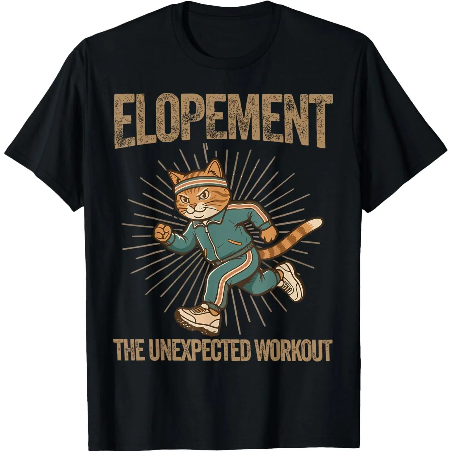 Women's 100% Cotton Short-Sleeve Casual Distressed Graphic T-Shirt - Funny Autism Cat Design for Elopement & Unexpected Workout Tops