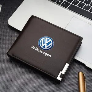 Leather Car Driver License Case Card Holder Men's Wallet For VW GTI Polo Golf Passat Tiguan Arteon Touareg CC Jetta Scirocco