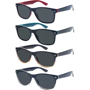 4 Pack Classic Reading Sunglasses for Women Men Spring Hinge, Outdoor Sun Readers Glasses with UV400 Protection