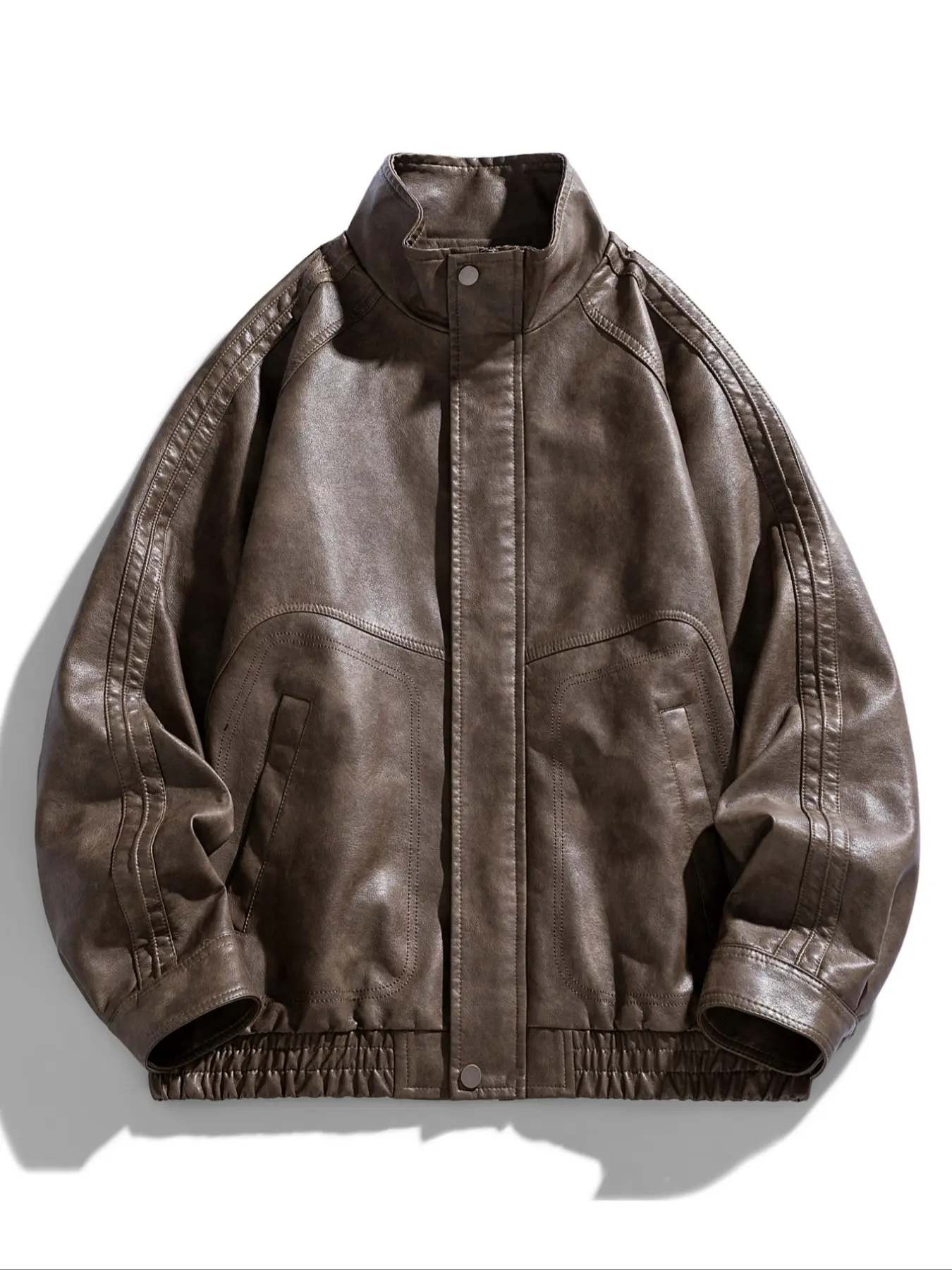 2000s leather jacket mens - TikTok Shop