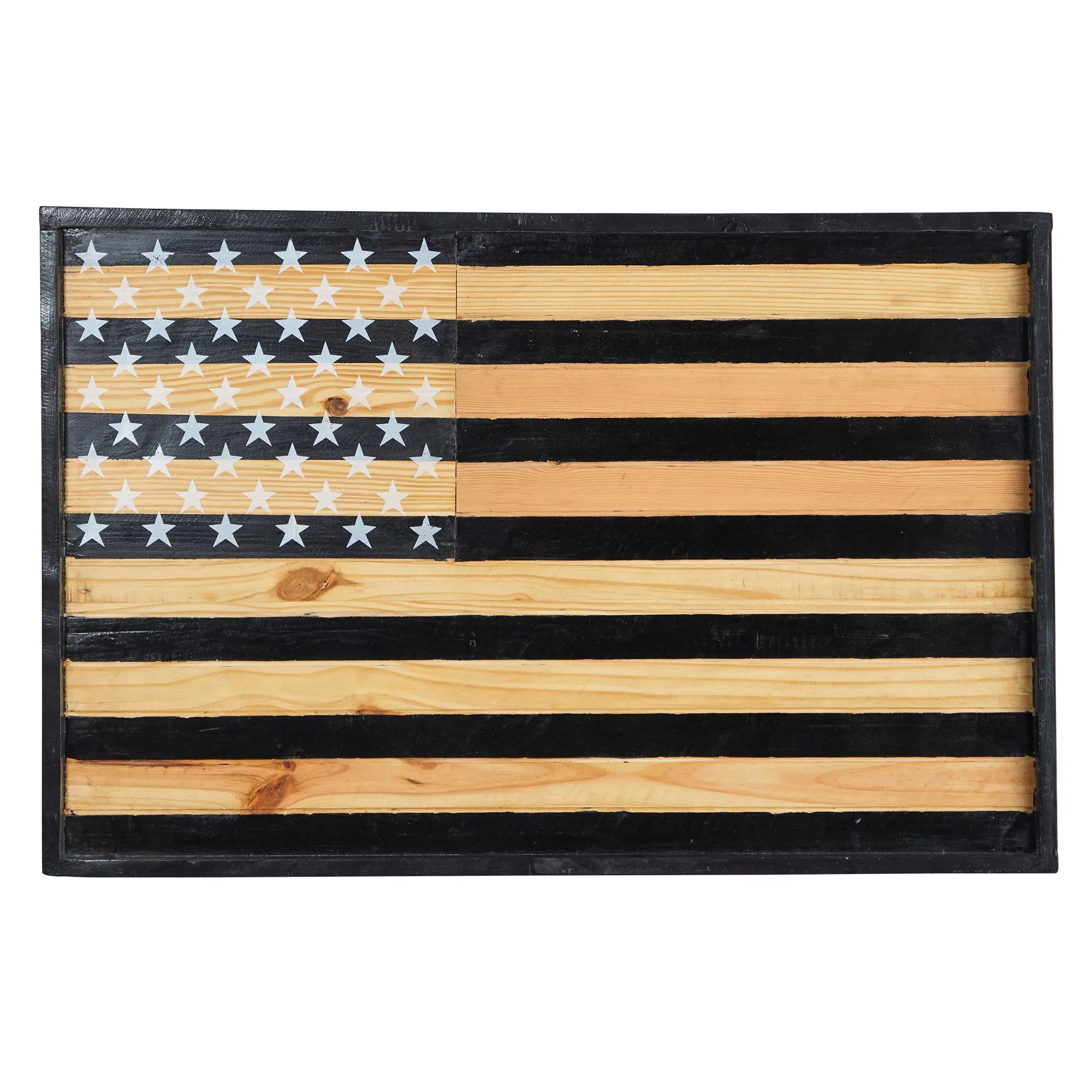 Handcrafted Artistic 36-in American Wood Flag Wall Decor - House Decor, Room Decorations with Stripes, Hanging Home Accent, Ideal Gift for Home Supplies Enthusiasts, Flags for Room