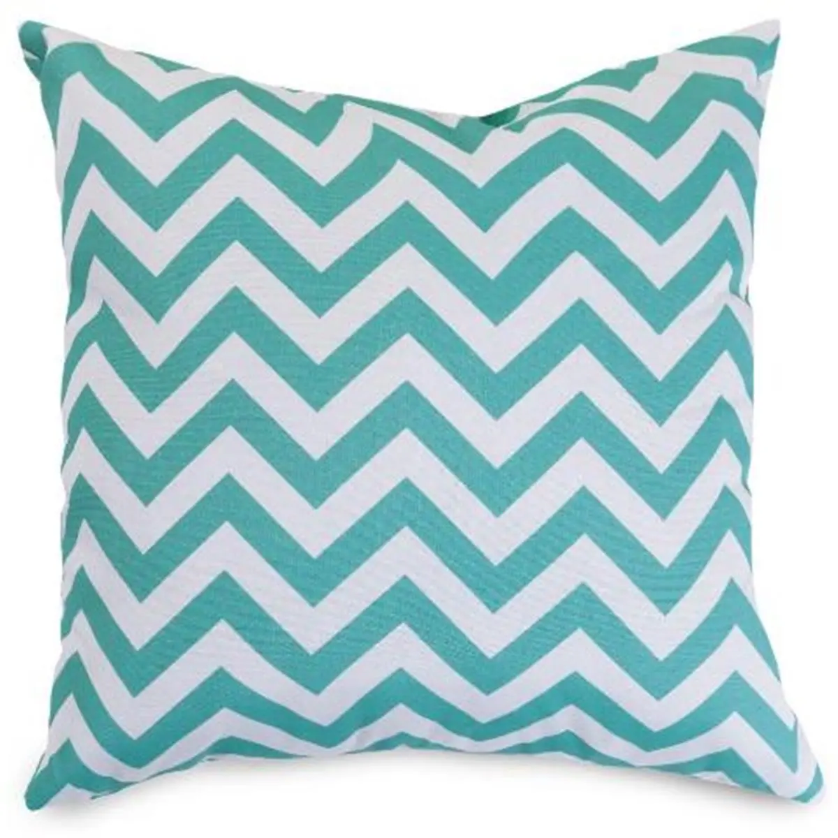 212 MAIN Large Teal Chevron Print Outdoor Pillow - Indoor-Outdoor, Patio Ready, Plush Fill, Polyester Weave Furniture Accessory, Home Decor
