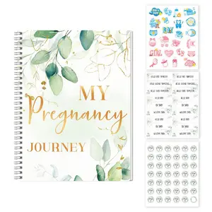 Pregnancy Diary Notebook with Sticker & Decorative Sticker, 1 Count Pregnancy Diary Notebook, Pregnancy Journal Notebook, Perfect Gift for Expecting Mom