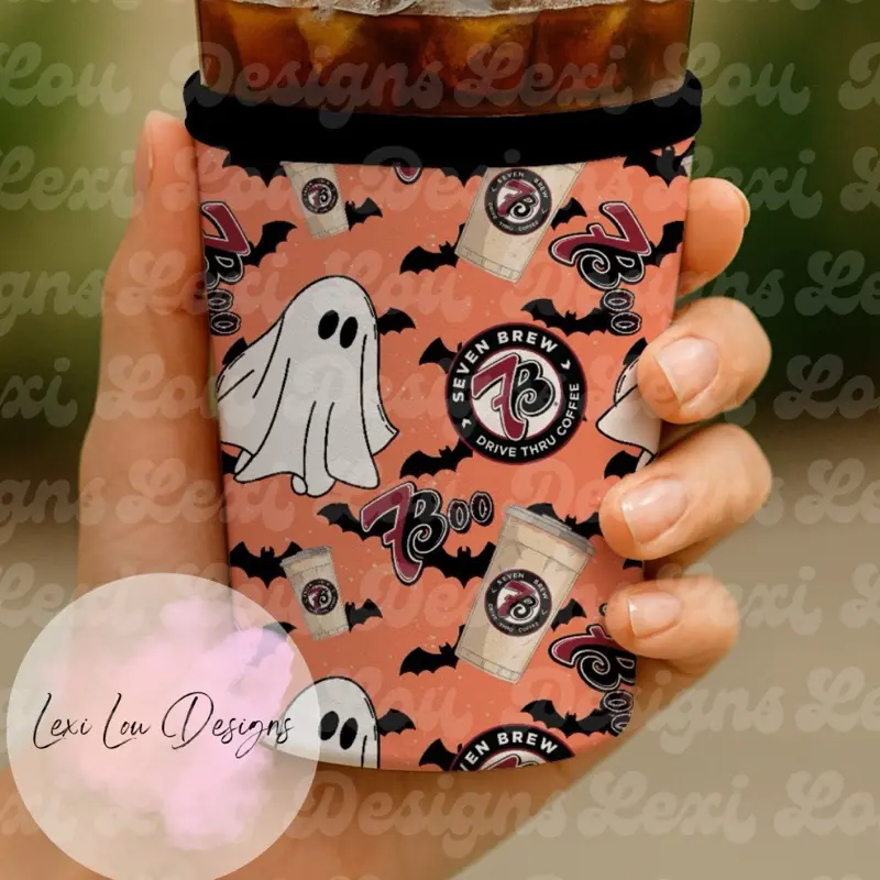 7Boo Orange Cup Sleeve, Insulated Can Koozie for Cold Drinks (for Cans, Bottles) 7brew