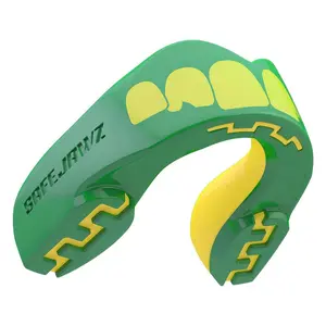 SafeJawz EXTRO Dual Layer Mouth Guard with Case for Basketball, Lacrosse, Football, MMA, Hockey, Wrestling - Adult 12+ Years - OGRE