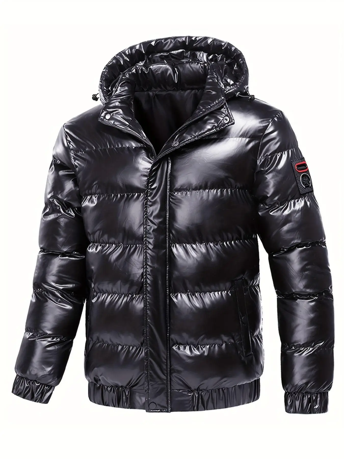 Men's Solid Zip Up Removable Hooded Coat, Regular Fit Casual Long Sleeve Drawstring Pocket Zipper Outerwear for Fall & Winter, Men's Clothes for Daily