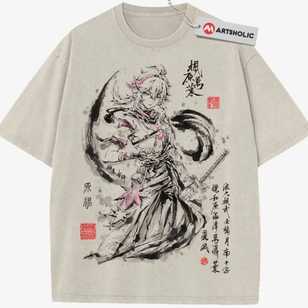 Kaedehara Kazuha Shirt, Genshin Impact Shirt, Game Shirt, Vintage Tee , Graphic Tee, Unisex Fashion, Full Color, Full Size, For Men, For Women