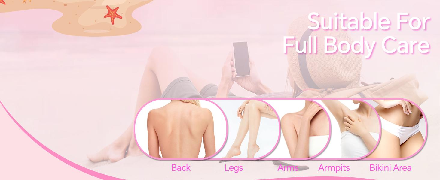 Bikini Trimmer and Shaver Kit for Women - 2-in-1 Wet/Dry Electric Body Hair Trimmer Facial Hair Removal Cordless Waterproof Bikini Shaver Razor for Face Lip Chin Underarm Legs