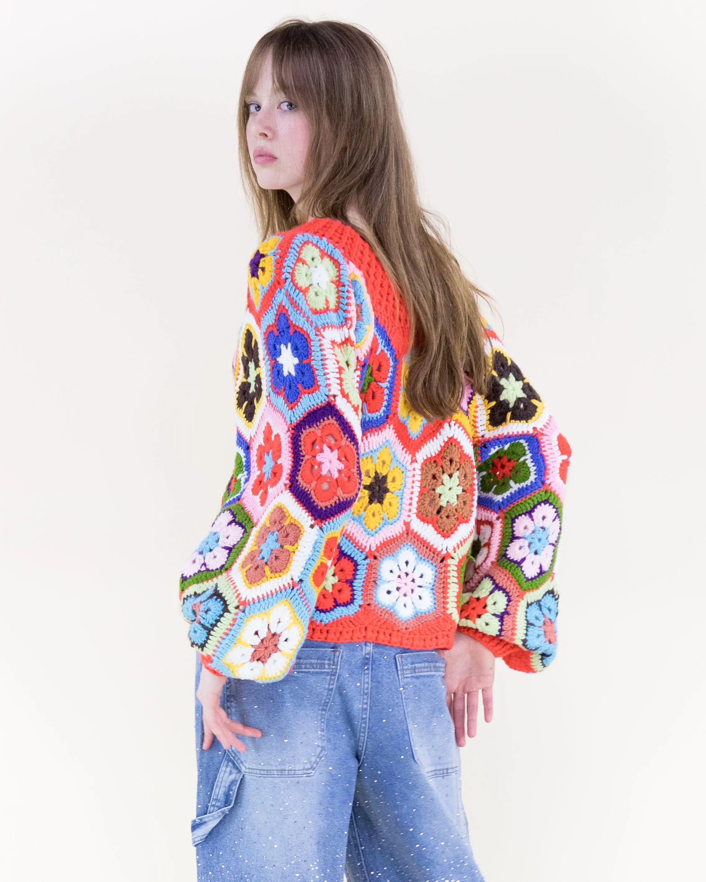 Flowerchild Handmade Chunky Knit Sweater