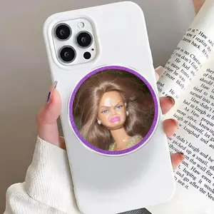 Disgusted Doll Face MagSafe Phone Grip, Retro Pop Culture Accessory