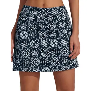 Women Tennis Skirt High Waisted Active Performance Golf Skort Lightweight Skirt with Shorts Pockets Running Workout