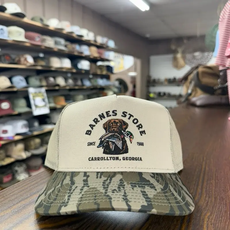 Lab & Woodie Trucker Hat - Khaki/Bottomland Lab & Woodie Trucker Hat - Khaki/Bottomland