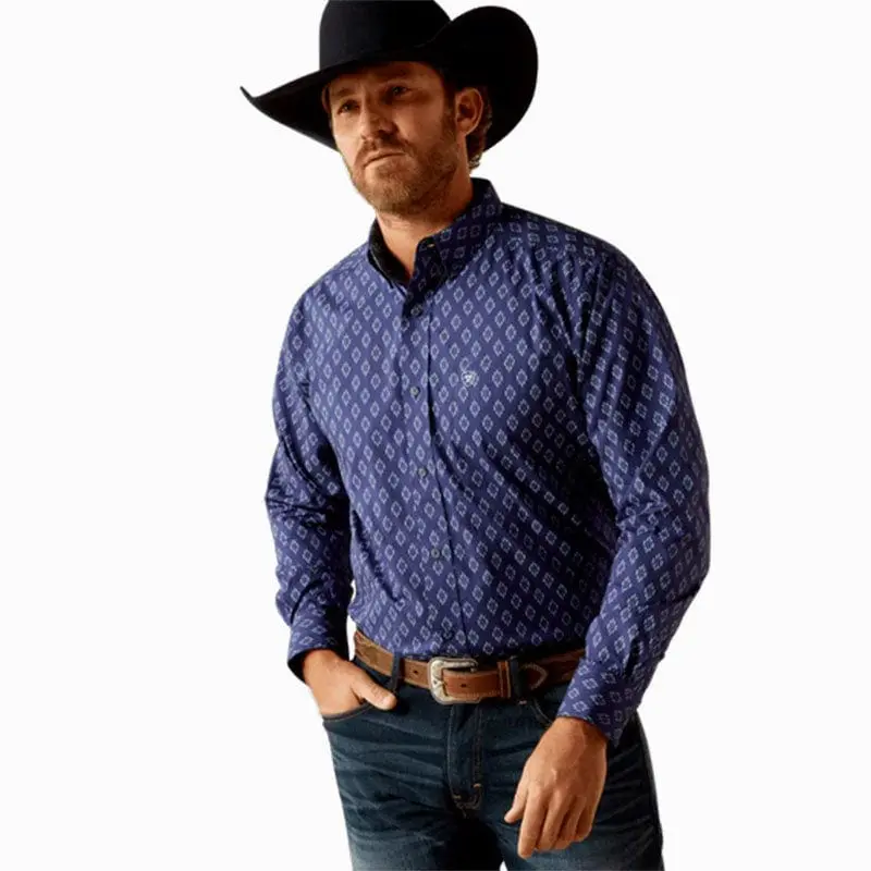 Camisa Ariat Cade Navy