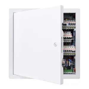 Access Panel for Drywall, Galvanized Steel Access Door, 13.3 X 13.3 Inches, Easy Install Hinged Service Panel with Screwdriver Latch, Suitable for Ceiling, Plumbing, and Electrical, 12.4 X 12.4 Inches Cutout Size, White