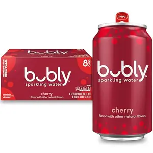 bubly Sparkling Water, Cherry, Zero Sugar & Zero Calories, Seltzer Water, 12 Fl Oz Cans (Pack of 8)