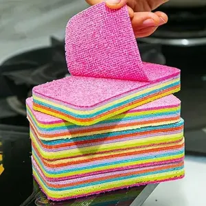 Microfiber Super Fiber Rag, 12 Fiber Layer on 1 Rag, Cleaning Cloths, Extraordinary Liquid Absorption Ability, Stain Remover, Home Daily Use Sponge, Kitchen, Bathroom, Living Room