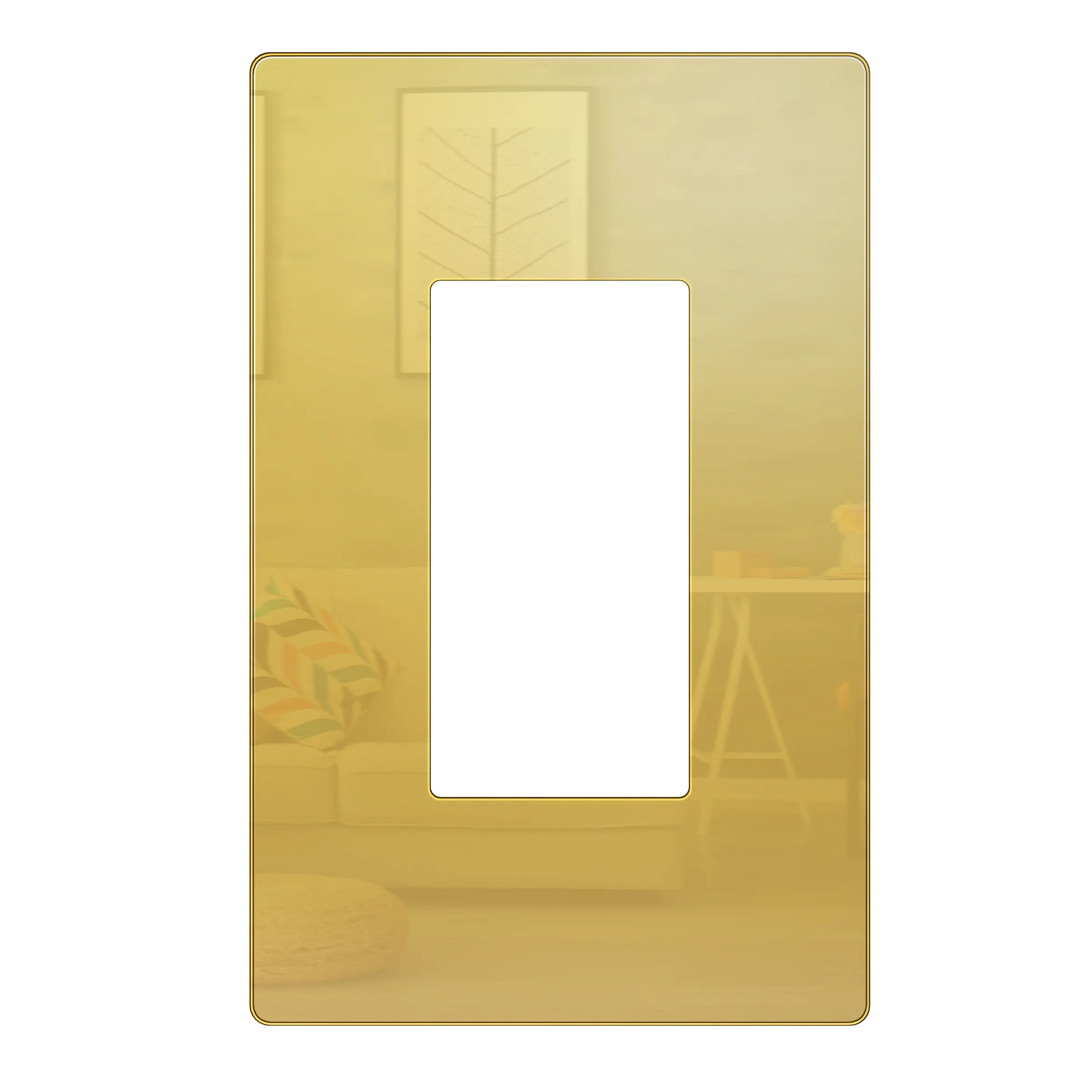 LIDER Screwless Metal Decorator Wall Plate, Temperature and Impact Resistant, 1-Gang, Mid-Size