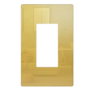 LIDER Screwless Metal Decorator Wall Plate, Temperature and Impact Resistant, 1-Gang, Mid-Size